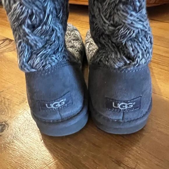 Cozy Gray Knit Women's Boots UGG - Picture 5 of 8